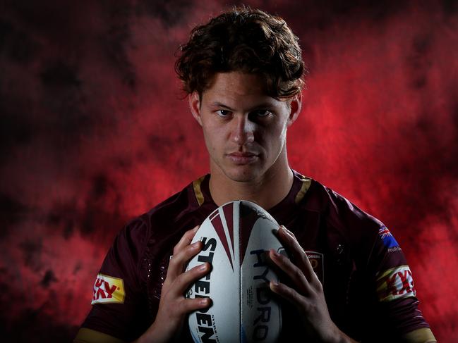 PICTURE ON HOLD PLEASE CONTACT BRISBANE PICTURE DESK Kalyn Ponga in camp with the Queensland Origin team at Sanctuary Cove on the Gold Coast. Pics Adam Head