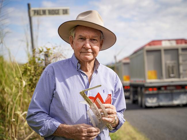 Glenella homeowner Ken Kelly says the rising traffic from Northern Beaches' drivers cutting across to the Ring Road and the Bruce Highway is amplifying safety concerns over an already dangerous intersection. Picture: Heidi Petith