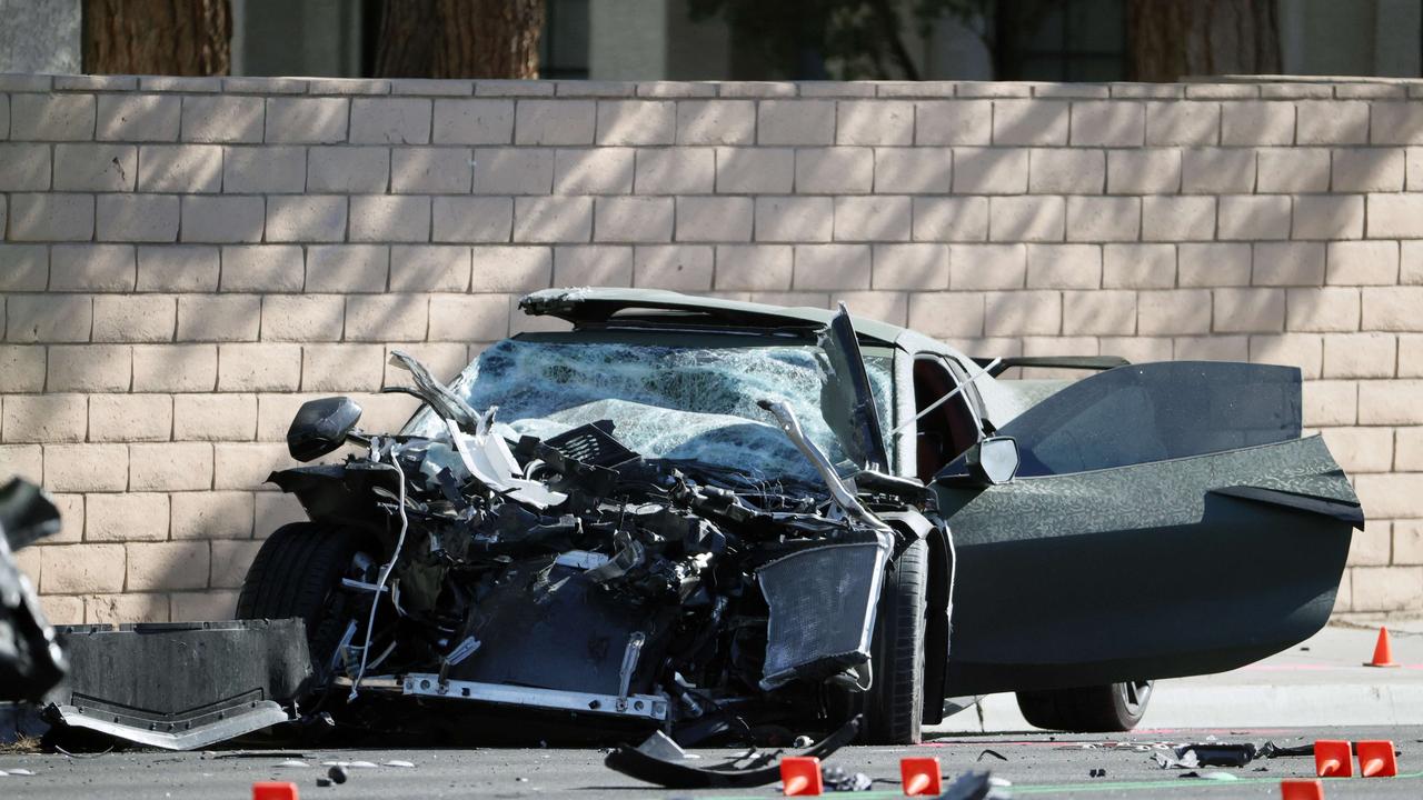 LAS VEGAS, NEVADA - NOVEMBER 02: A Chevrolet Corvette that was involved in a fatal accident is shown on November 2, 2021 in Las Vegas, Nevada. According to the Las Vegas Metropolitan Police Department, the Corvette was being driven by wide receiver Henry Ruggs III of the NFL Las Vegas Raiders when it hit another vehicle, killing a woman. Police say Ruggs will be charged with DUI resulting in death. Ethan Miller/Getty Images/AFP == FOR NEWSPAPERS, INTERNET, TELCOS &amp; TELEVISION USE ONLY ==