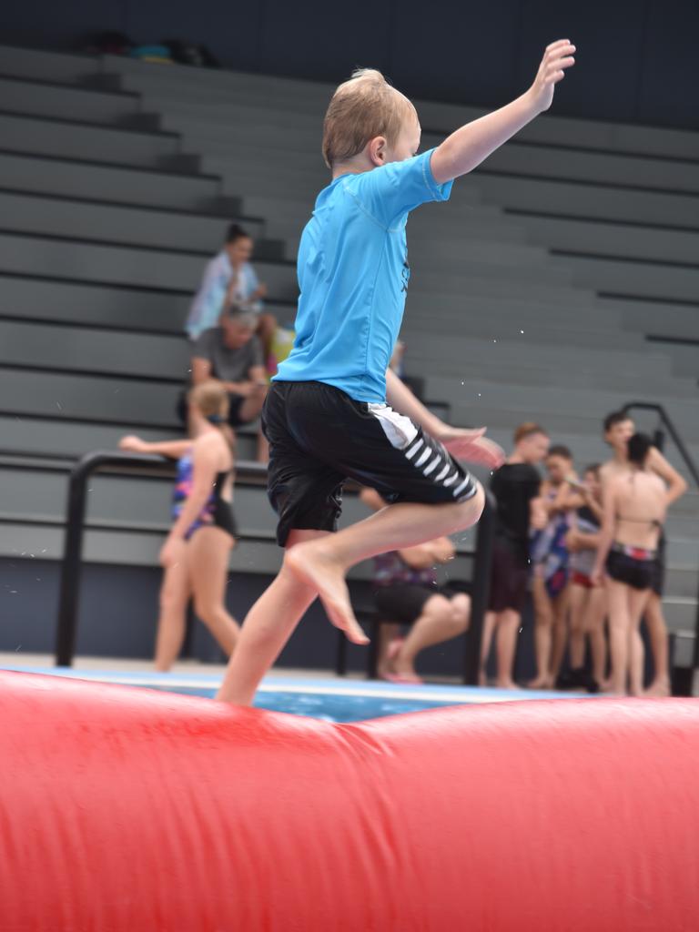 PARTY TIME: There were plenty of splatters and splashes at Dalby's pool party on Saturday.