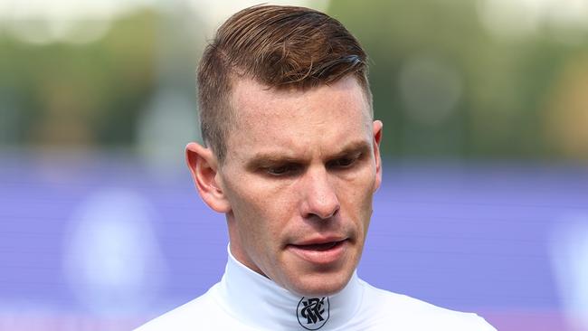 SYDNEY, AUSTRALIA - APRIL 13: Jockey Ben Melham inspects the track during Sydney Racing: The Championships at Royal Randwick Racecourse on April 13, 2024 in Sydney, Australia. (Photo by Jeremy Ng/Getty Images)