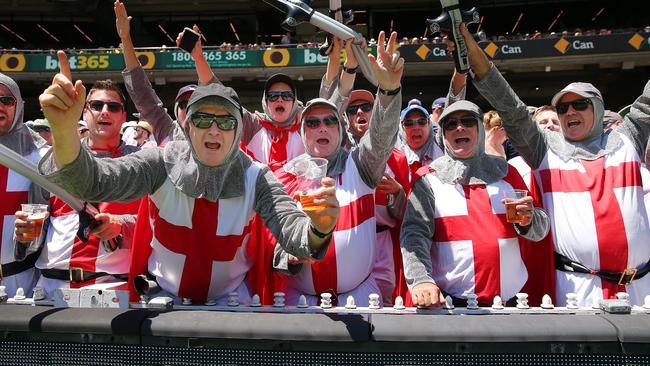 The Barmy Army in full voice at the MCG. Picture: Getty Images