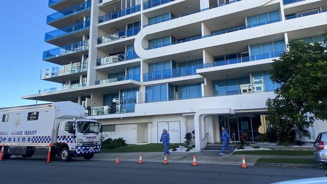 Police forensics officers at the scene. Photo: Jacob Miley