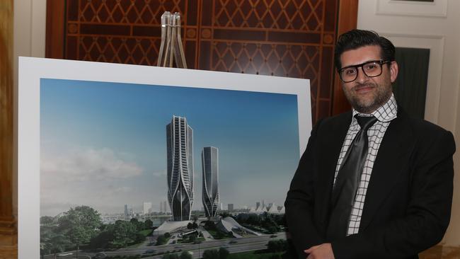 Sahba Abedian, Chairman, Sunland during the special event held at Palazzo Versace to reveal their proposed Mariner's Cove project for The Spit, Gold Coast. Picture: Regi Varghese