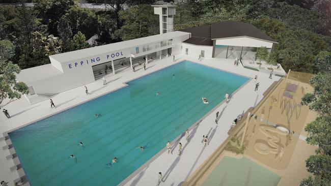 New concept designs have been released of the $22.8 million upgrade of Epping Pool