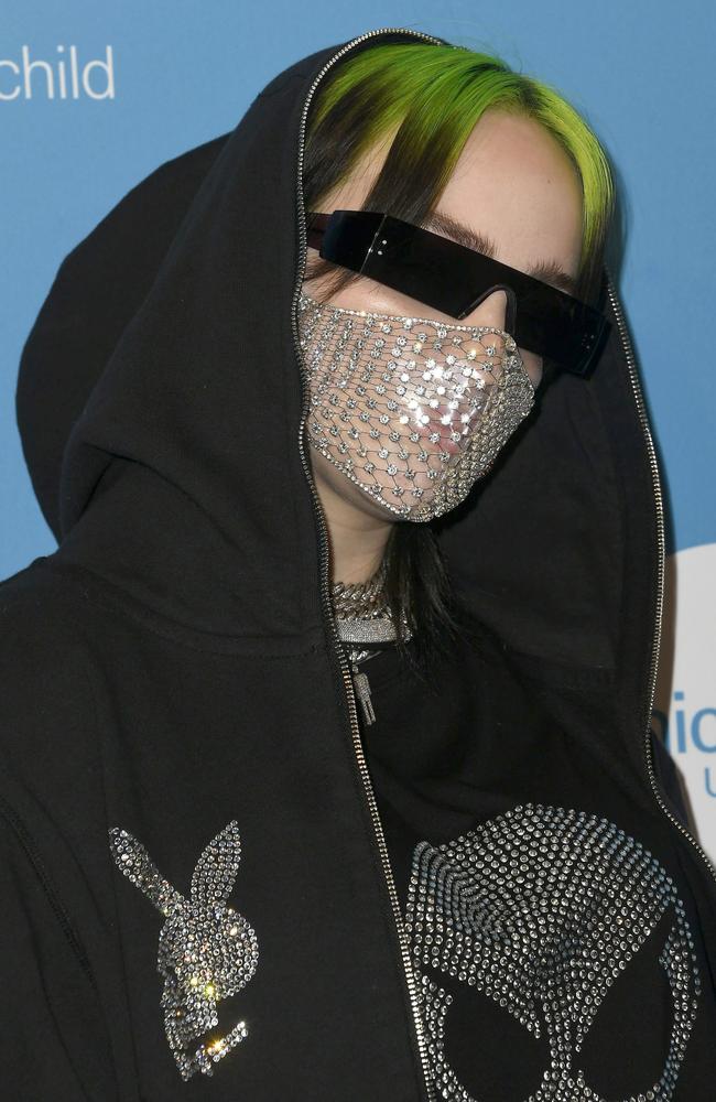 Ocean Eyes singer Billie Eilish performed at the UNICEF Masquerade Ball, held at West Hollywood’s Kimpton La Peer Hotel. Picture: Getty Images