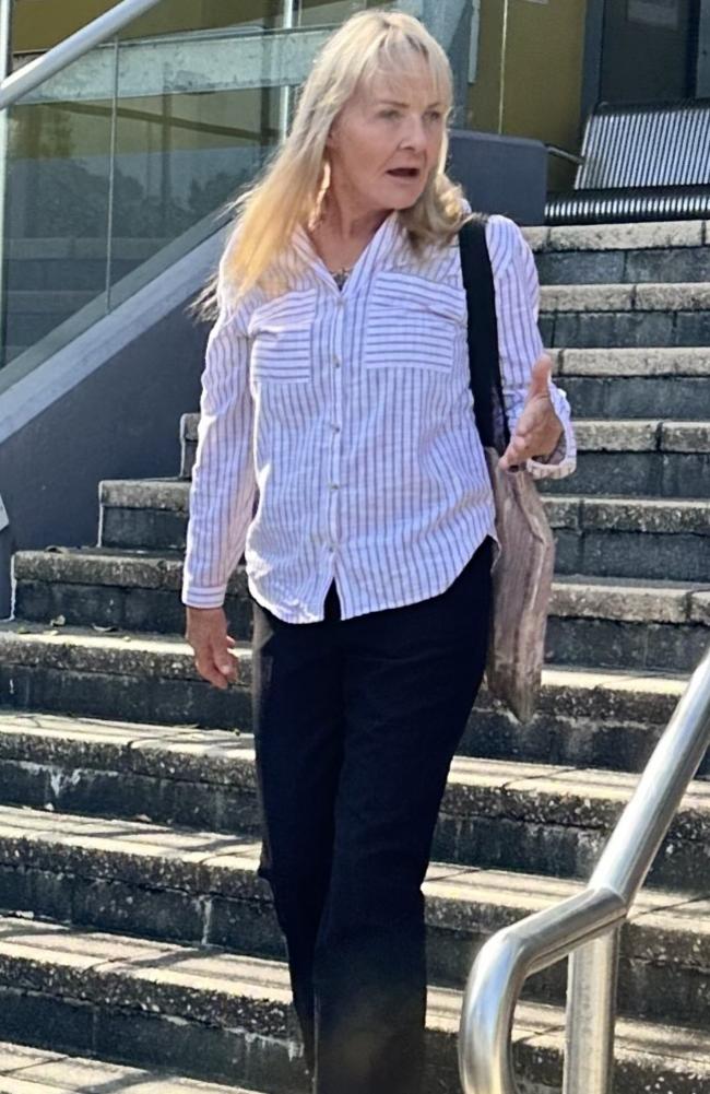 Garozzo leaving court after her sentence.