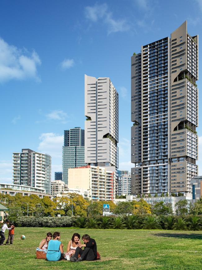 The development features two towers.