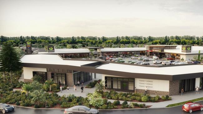 A concept image of the proposed new shopping precinct at Bellmere which will include a Woolworths. PHOTO: PD ONLINE