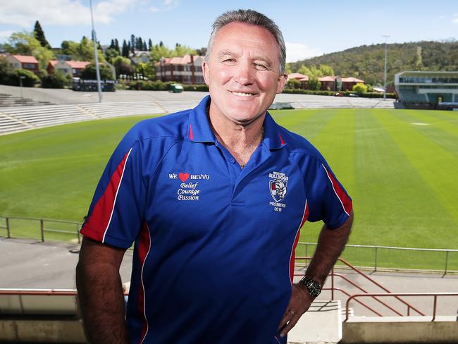 Bulldogs legend Doug Hawkins giving talks in Tasmania.  Picture: RICHARD JUPE