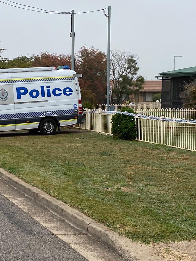 Police outside Aberdeen house, investigating the death of a seven-month-old child. Picture: Amy Ziniak