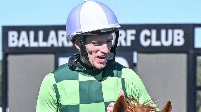 Jumps jockey Lee Horner sustained a brain bruise in a fall during the Grand National Steeplechase at Ballarat on Sunday. Picture: File / Reg Ryan / Racing Photos