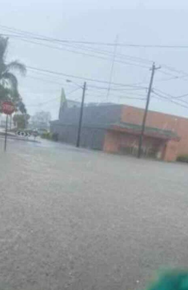 Storms caused flash flooding in Maryborough late on Monday.