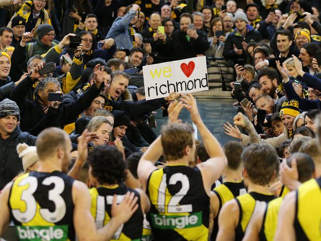 More than 95,000 people watched Geelong and Richmond in the 2017 qualifying final. Picture: Michael Dodge/AFL Media/Getty Images