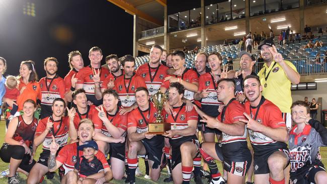 The Bears celebrating their 2019 NRL NT premiership triumph after beating Palmerston in the title decider. Picture: SUPPLIED