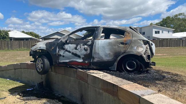 Shae Tucker's stolen car which was set alight in Idalia.