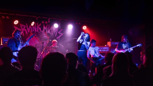 Sydney band, The Blamers, fronted by lead singer Bella Grist, performs. Photo: Tom Parrish