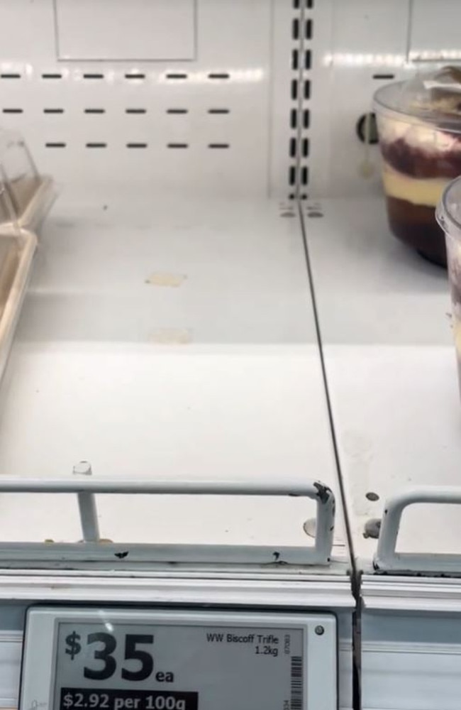 Woolworths said shoppers who find 'bone on shelves' should check the store availability function. Picture: TikTok/createwithcarlie