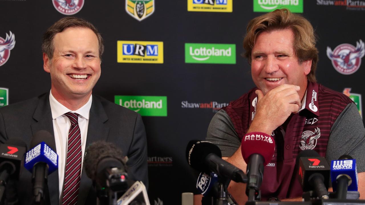 Tony Mestrov is looking forward to working with Manly chairman Scott Penn and coach Des Hasler. Picture: Mark Evans/Getty Images