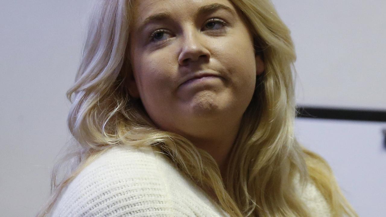 Cassie Sainsbury, pictured at a court hearing in Bogota, Colombia, in 2017. Picture: AP Photo/Fernando Vergara