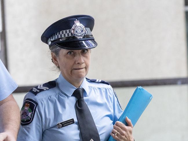 Officer Kirsten Kent leaves Brisbane Magistrates court. NewsWire / Sarah Marshall