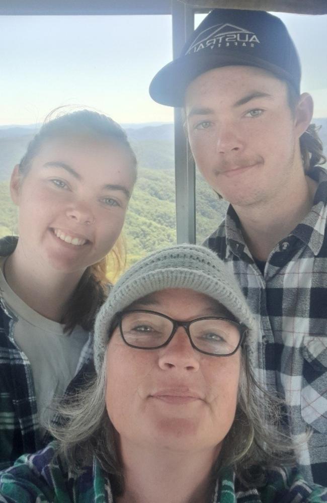 Eleanor Hall (middle) said Cale (right) would always have fun picking on his twin sister, Jera (left): 'They had a very, very close bond', she said.