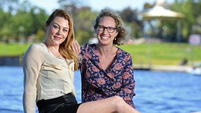 Rebecca Featherstone Jelen and Candice Thum are seeking an overhaul of reproductive health education. Picture: Tom Huntley