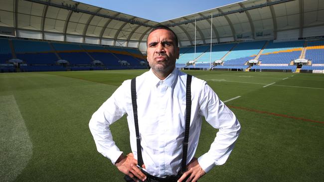 Anthony Mundine takes a look at at CBUS stadium on the Gold Coast where he will fight local legend John Wayne Parr. . Picture Glenn Hampson