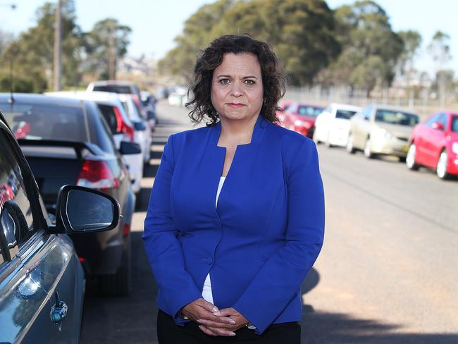 Greenway MP Michelle Rowlands outside Schofields train station where commuter parking is a big problem.