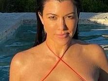 Kourtney’s very tiny ‘upside down’ bikini