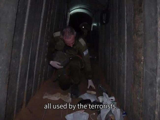 Israel military shares video of Hamas tunnels