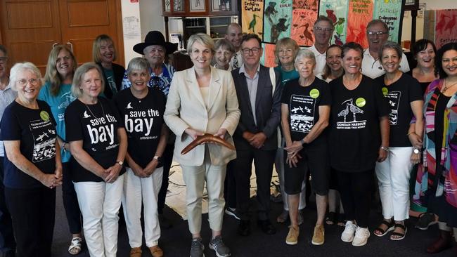 Minister Tanya Plibersek met with local residents and environment groups in Cleveland last month to discuss the Toondah Harbour project. Picture: Redlands2030