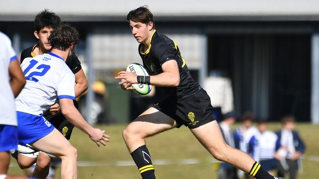 AIC First XV rugby between St Laurence's College  and St Edmund's College Saturday May 27, 2023. Picture, John Gass