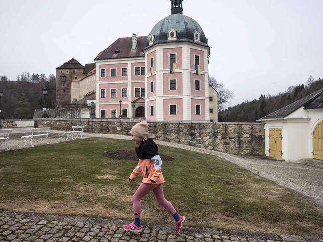 Inside fancy castle defying Russia