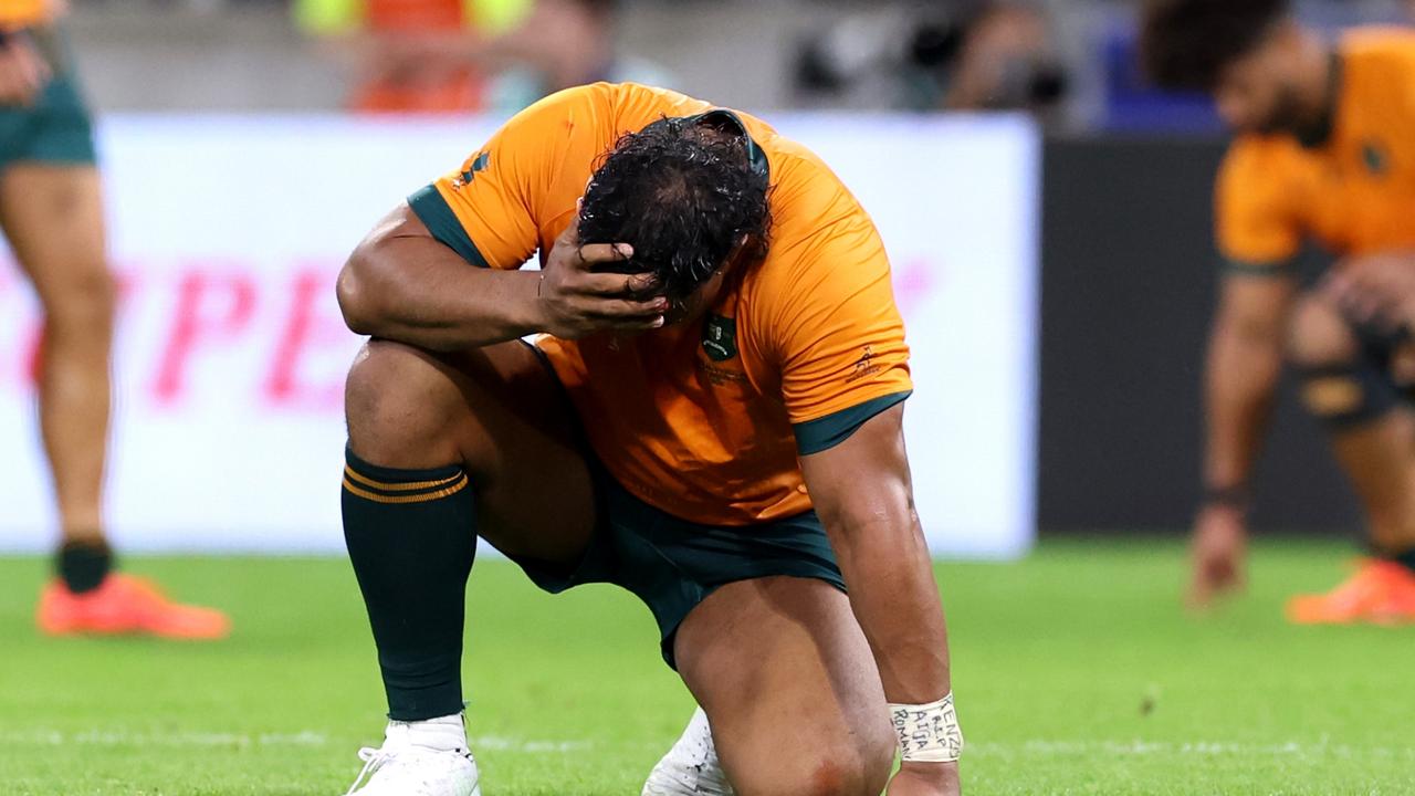 The Wallabies are on their knees. Picture: Alex Livesey/Getty Images