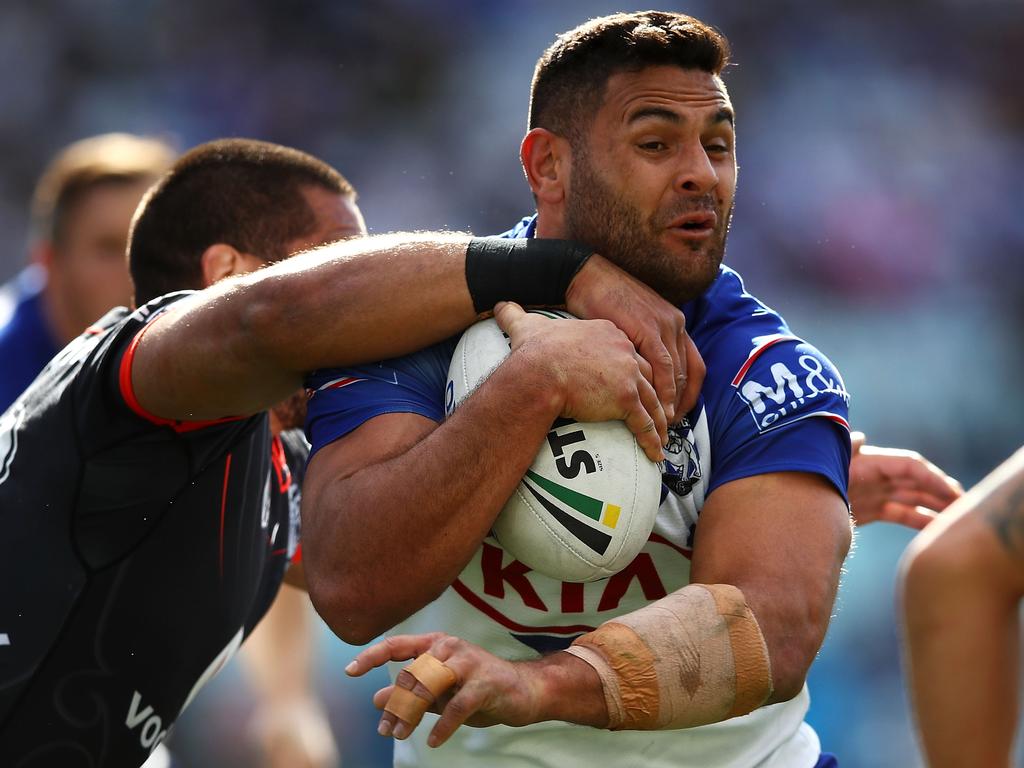 2018 breakout performer Rhyse Martin looks to be on the outer at the Bulldogs. Picture: Mark Kolbe/Getty Images