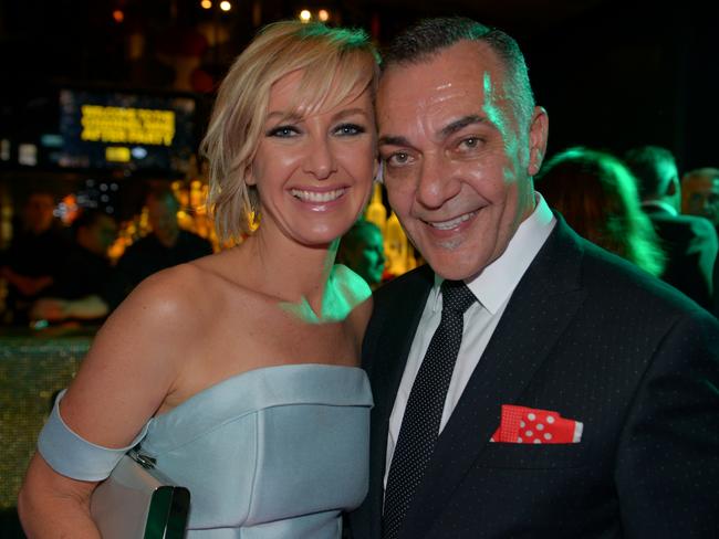 Deb Knight and John Lazarou at the 2017 Channel Nine Logies Coffee Club after party. Picture: Channel Nine