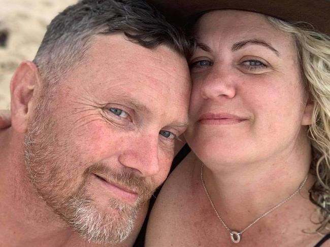 WEEKEND TELEGRAPHS SPECIAL. MUST TALK WITH PIC ED JEFF DARMANIN BEFORE PUBLISHING.  Derek Pyrah  Iraq vet refused medical subsidy for cannabis. Derek Pyrah with his girlfriend on NSW’s south coast.