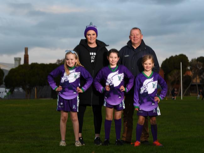 (L-R) Eleanor and Beth Scott, Julia, Domenic Perrone and Eleanor at Clifton Park. Picture: James Ross