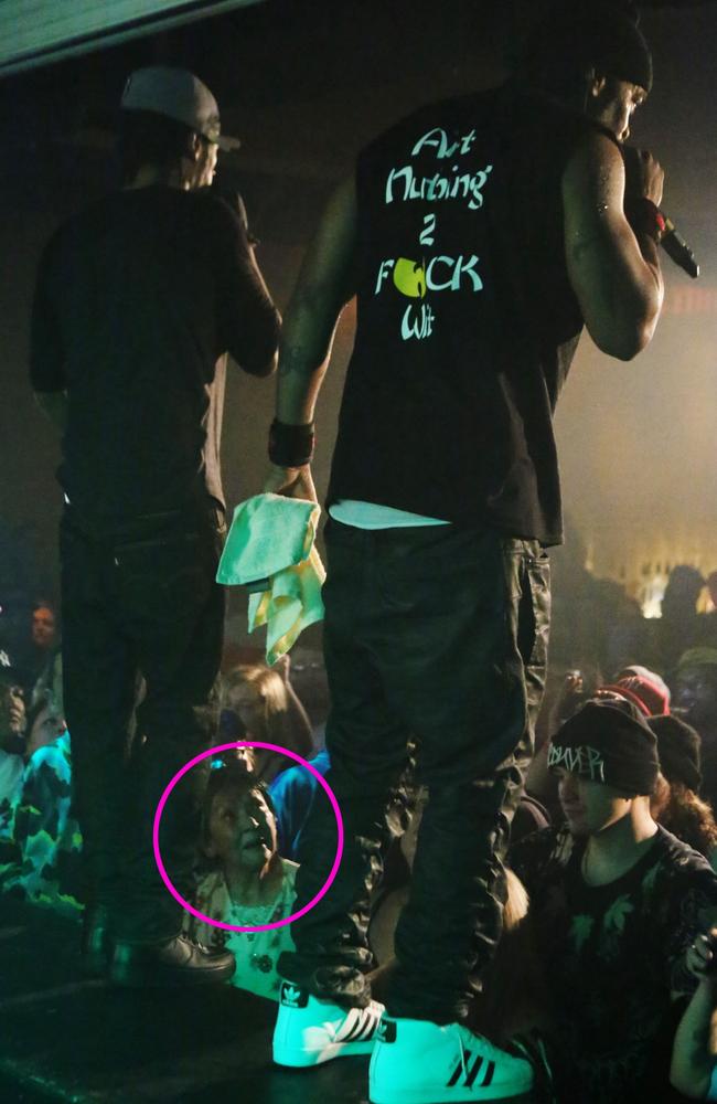 She elbowed her way to the front. Picture: FameFlynet/BackGrid