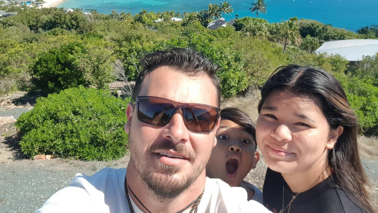 Tim Hayes (left) with his daughter Melyn and son Tyler. Picture: Tim Hayes