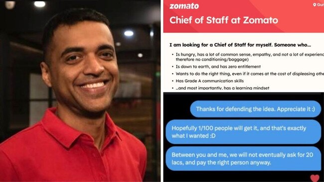 Zomato CEO roasted after bizarre hiring ‘stunt’ backfires.