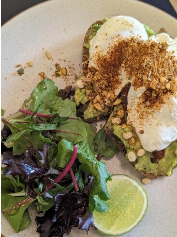 This is popular smashed avo on toast at Muse restaurant.