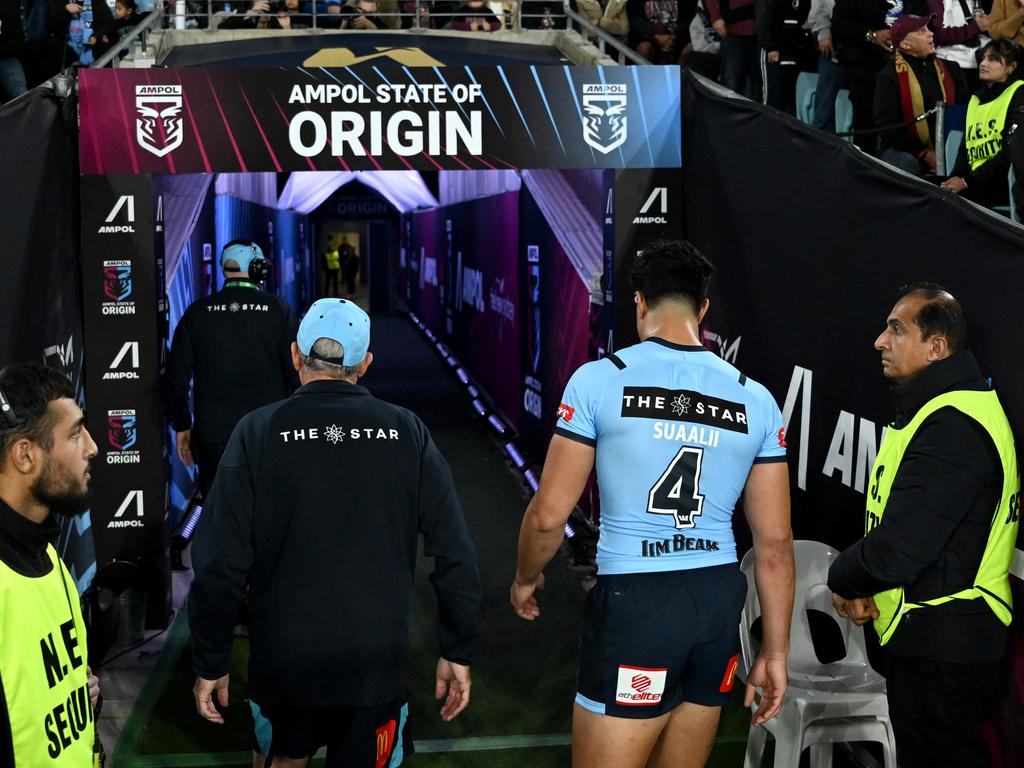 Suaalii’s send off was just the sixth in Origin history. Picture: NRL Photos