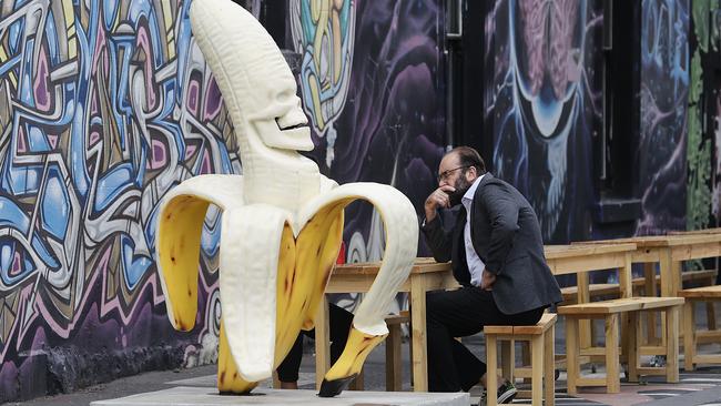 A buyer has emerged for Fitzroy’s banished $22,000 banana sculpture. Picture: Alex Coppel