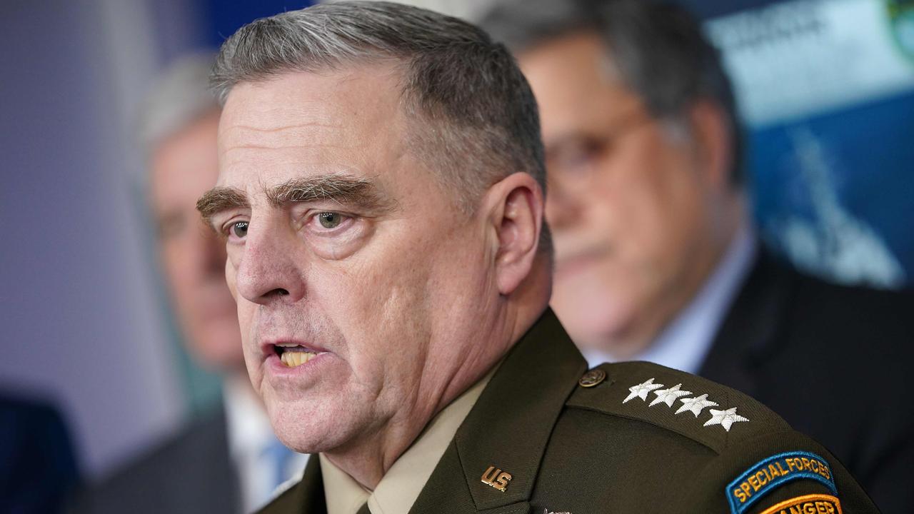 Chairman of the Joint Chiefs of Staff Gen. Mark Milley publicly vowed not to get involved in who becomes President. Picture: Mandel Ngan/AFP