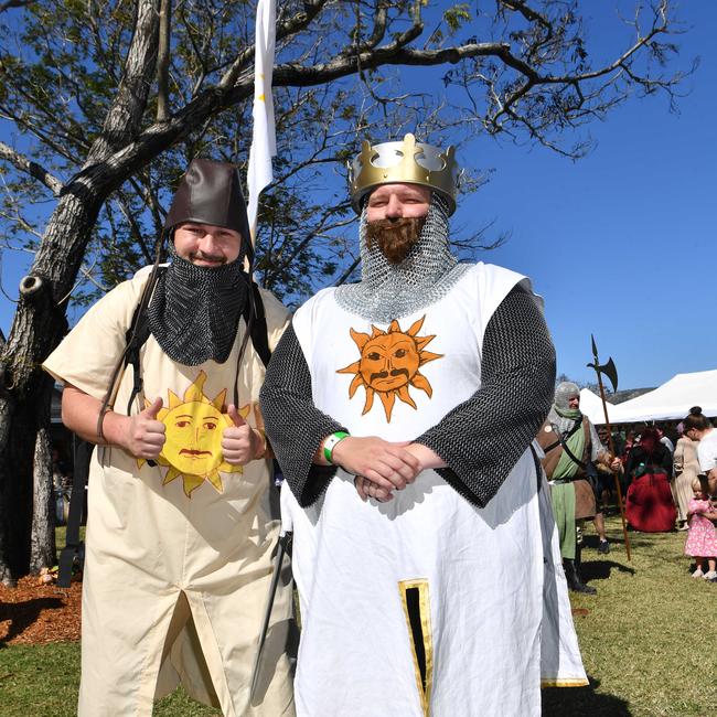 Townsville Medieval and Fantasy Festival 2024 at Cluden. Jayden McCudden and Brandon Field. Picture: Evan Morgan