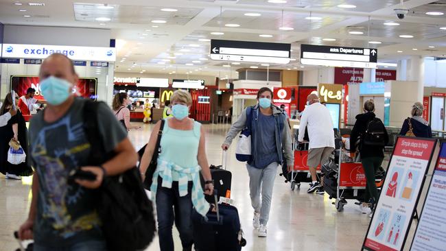 International arrivals at Sydney airport. Picture: Nikki Short