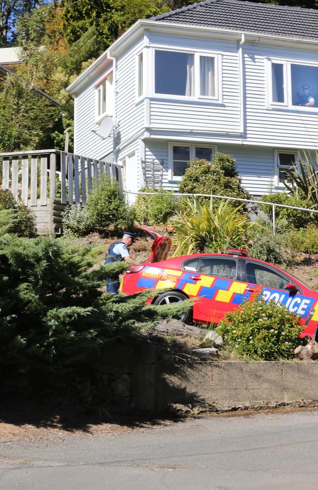 Brenton Tarrant’s house in Dunedin was under armed guard at the weekend. Picture: Gary Ramage