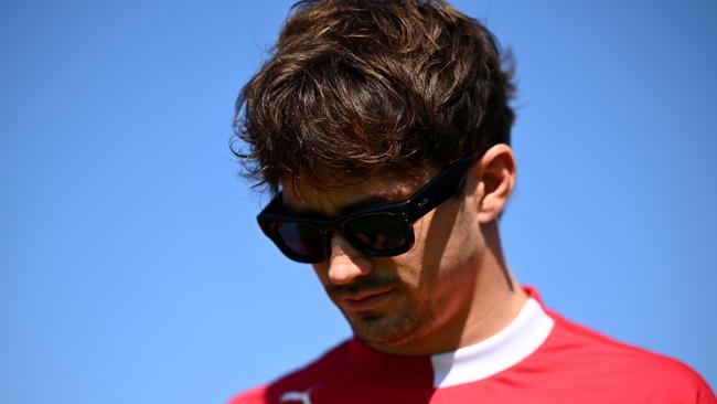 Charles Leclerc of Monaco and Scuderia Ferrari arrives in the Paddock. Picture: Getty Images